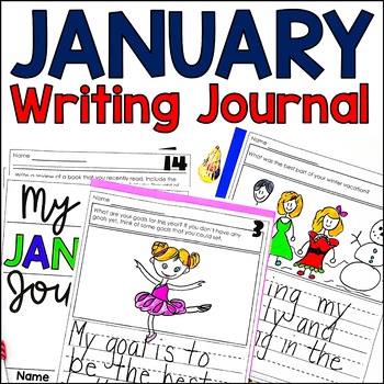 Preview of January Writing Journal | Winter Writing Prompts | Monthly Writing Prompts