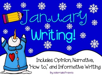 Preview of January Writing- Opinion, Narrative, "How to," and Informative Writing Practice