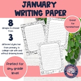 January Blank Writing Pages | Lined January Writing Paper 