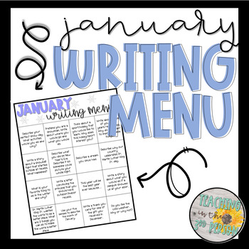 Preview of January Writing Prompt Menu