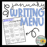January Writing Prompt Menu
