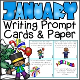 January Writing Prompt Task Cards & Writing Paper