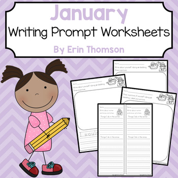 January Writing Prompt Worksheets ~ 20 Writing Prompts | TPT