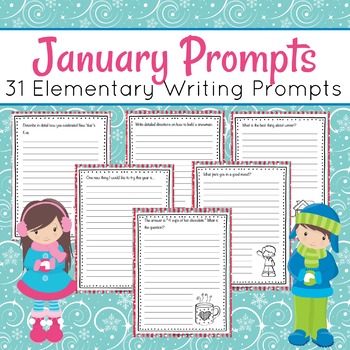 January Writing Prompts by The Homeschool Journey | TPT