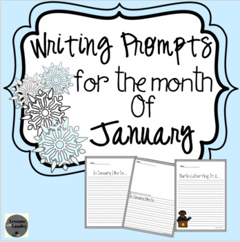 January Writing Prompts by Lessons with Landry | TPT