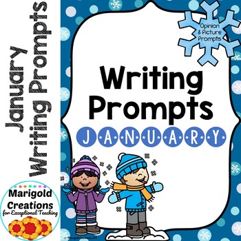 January Writing Prompts by Marigold Creations for Exceptional Teaching