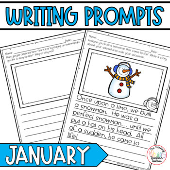 January Writing Prompts by The Thinking Teacher's Toolbox | TpT