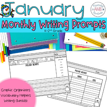 January Writing Prompts by ANB Primary Creations | TPT