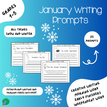January Writing Prompts/Creative Writing - NO PREP! by Launchpad for ...