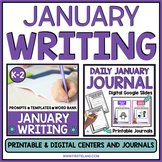 January Writing Journal Prompts And Templates Kindergarten