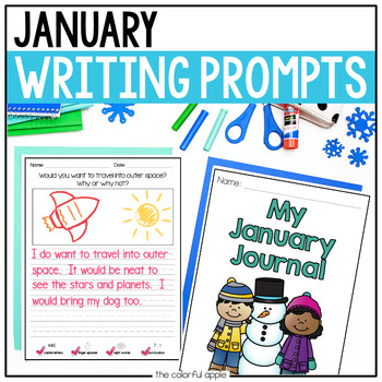 Preview of January Writing Prompts - January Journal - January Morning Work