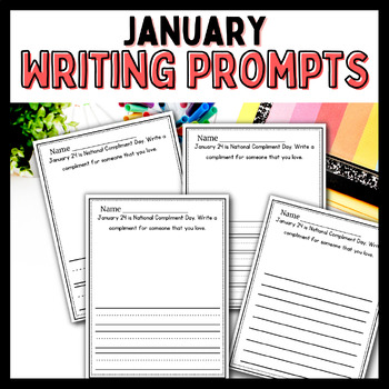 January Writing Prompts | Winter Writing Journal by Engaging Elementary XO