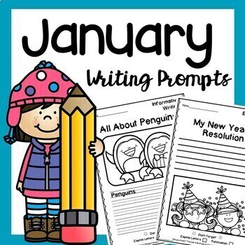 January Writing Worksheets | January Writing Journal Worksheets | TPT