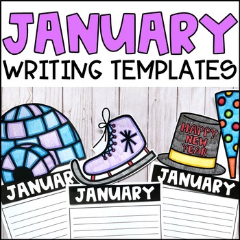 Preview of January Writing Templates FREE