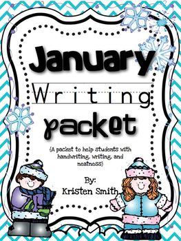 Preview of January Writing- helping students with handwriting and writing skills!