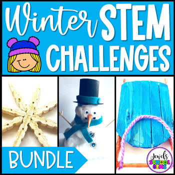Preview of Winter STEM Activities and Challenges BUNDLE | December January February