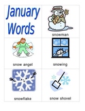 January and Winter Vocabulary Words for Writing Center