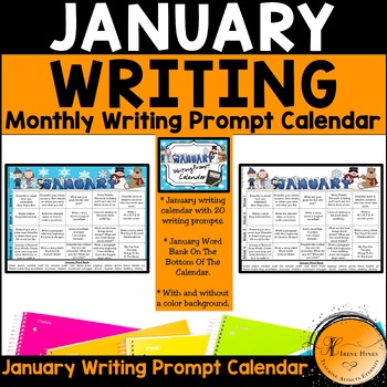 Journal Writing ~ January and Winter Writing Prompt Calendar ~ by Irene
