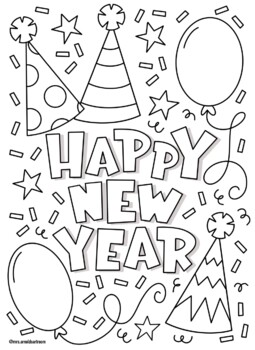January coloring pages by Mrs Arnolds Art Room | TPT
