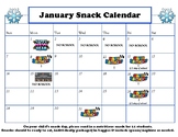 January snack calendar-editable