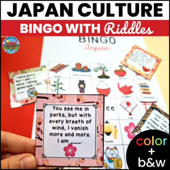 Preview of Japan Bingo Game with Riddles | Japanese Culture