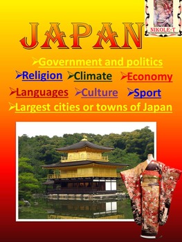 Preview of Japan Power Point Presentation | distance learning