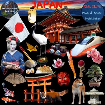 Preview of Japan Clip Art Photo & Artistic Digital Stickers Japanese Graphics