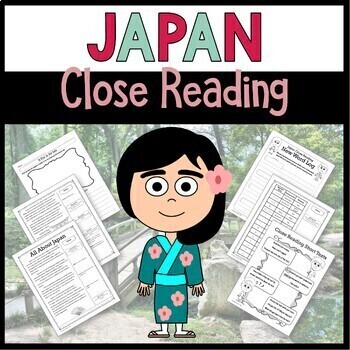 Preview of Japan Close Reading Comprehension Passages and Country Study