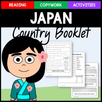 Preview of Japan Copywork, Activities, and Country Booklet