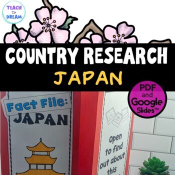 Preview of Japan Country Study Research Project | Lapbook and Digital