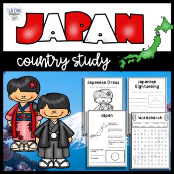 Preview of Japan Country Study Lesson Presentation and Worksheet Booklet