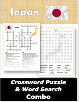 Preview of Japan Crossword Puzzle & Word Search Combo