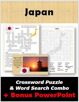 Preview of Japan Crossword Puzzle & Word Search Combo + Bonus PowerPoint