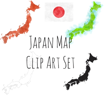 Preview of Japan Map Clip Art Set