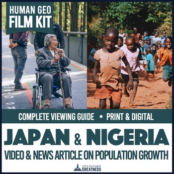 Preview of Japan Nigeria Population Growth Decline Movie Activity | Human World Geography