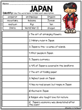 japan overview reading comprehension worksheet by teaching to the middle