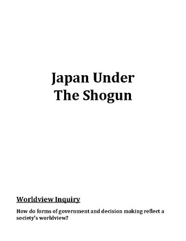 Preview of Japan Part 2 - Japan Under The Shogun - Student Workbook