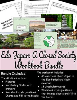 Preview of Japan Part 3 - Edo Japan: A Closed Society - Workbook Bundle