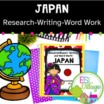 Preview of Japan Research Creative Writing Word Work Activities