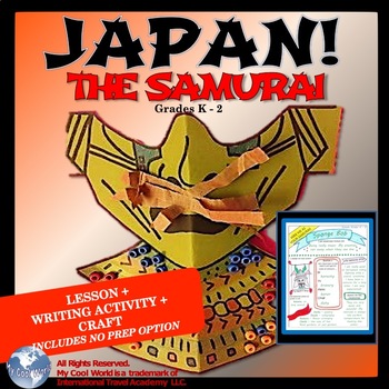 Preview of Japan! The Samurai in Feudal Japan - Lesson, Fun Writing, Armor Mask Craft, K-2