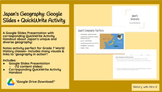 Japan's Geography: Google Slides + QuickWrite Activity