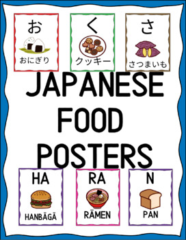 Preview of Japanese  Food Alphabet Hiragana Kanji Posters