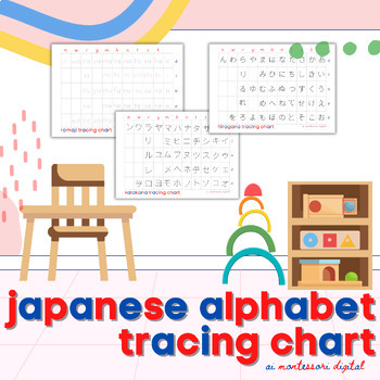 Preview of Japanese Alphabets Tracing Charts