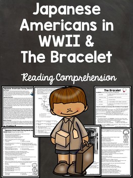 Preview of Paired Reading Comprehension Bundle Japanese American Internment WWII