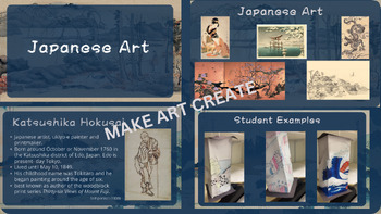 Preview of Japanese Art- Hokusai- Lantern Presentation/ Assignment