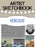 Japanese Art for High School - Hokusai bio and project - T