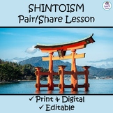 Japanese Belief System: Shintoism Pair/Share Lesson Editable