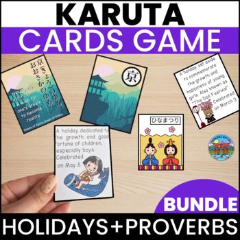 Preview of Japanese Cards Games: Karuta Festivals and Proverbs Bundle
