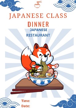 Preview of Japanese: Dinner Excursion Template