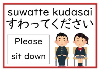 Preview of Japanese Classroom Vocabulary Posters